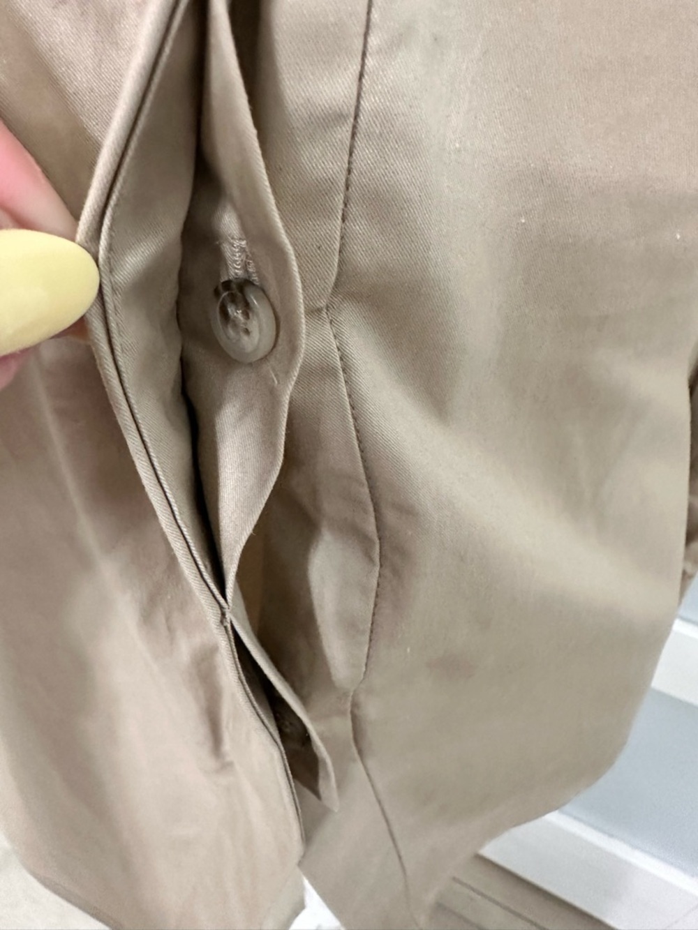 Anine Bing Tiffany Button Front Shirt SZ XS Tan Designer Minimalist Luxury EUC - Picture 5 of 10